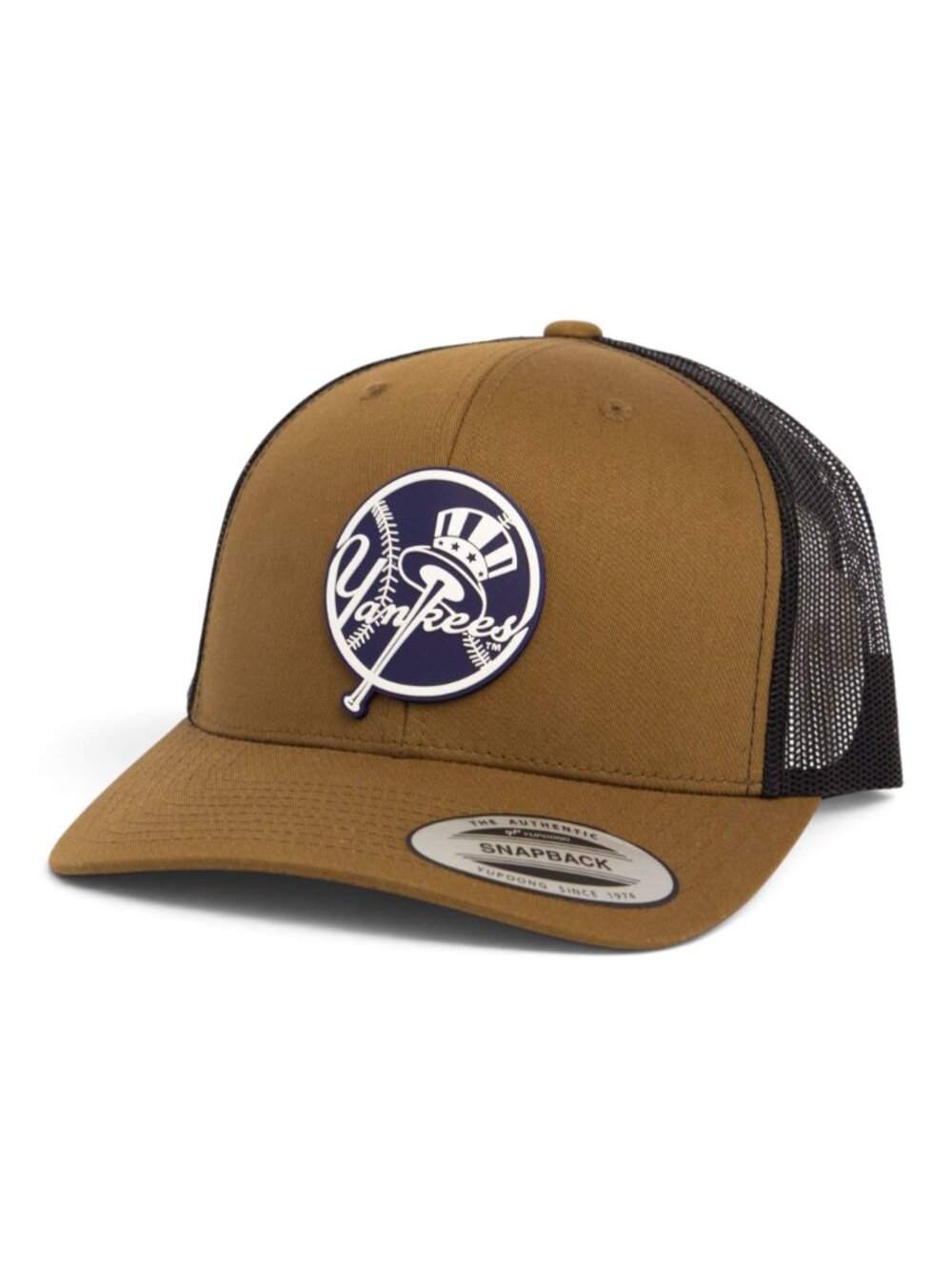 New York Yankees Navy 3D YP Snapback Trucker Hat- Coyote/ Black